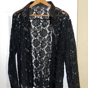 Men’s lace button down.
